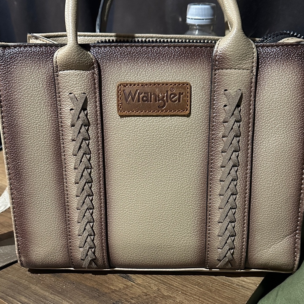 Wrangler Beige and Dark Brown Women's Tote